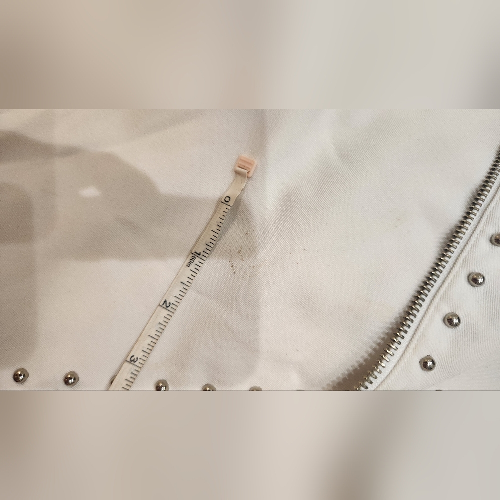 Cache White Studded Moto Jacket - image 3